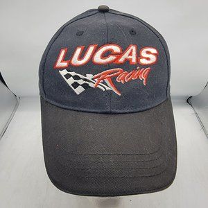 Lucas Racing Adults Hat Cap Black Red Casual Comfort Adjustable Outdoors
